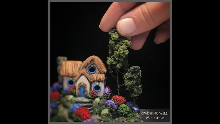 Polymer Clay Woodland Cottage Sculpture Time Lapse, Fairy House, Polymer Clay Fairy House