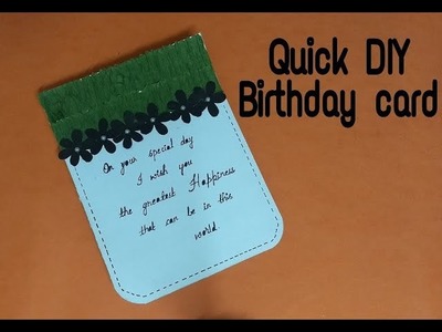 Quick Birthday card idea for friend | complete tutorial