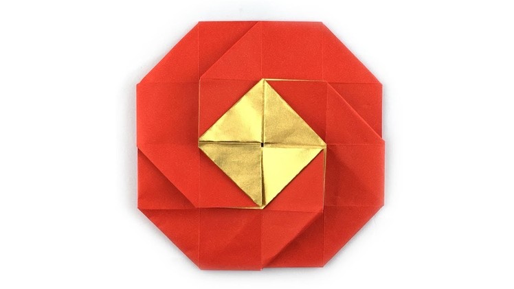 Rose origami envelope tutorial (Hyo Ahn)