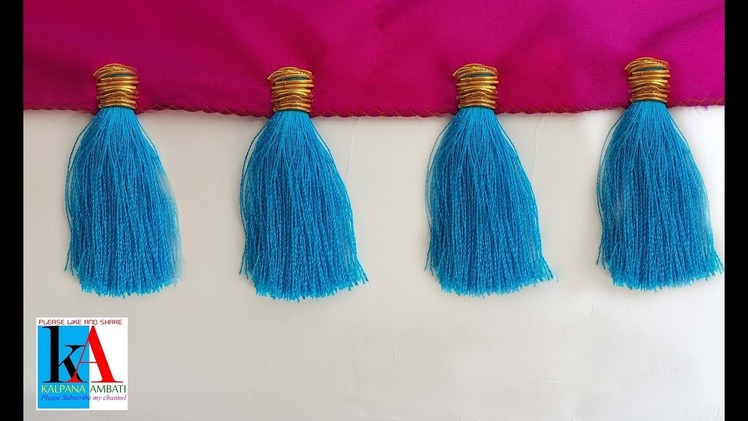 Saree tassels making with beads || saree tassels or kuchu making video