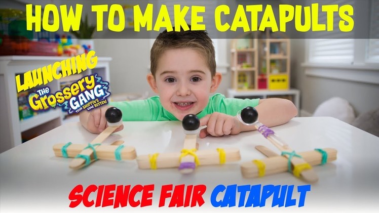 Science Fair Projects - DIY Catapult with popsicle sticks - STEM Science fair projects ideas