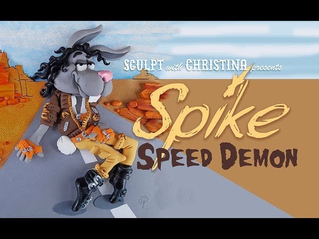 Spike: Polymer clay relief sculpture