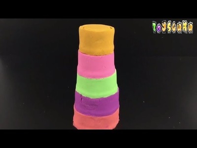 Three Little Kittens | DIY Rainbow Sand Cake Colors Play Doh | Toys For Kids | Nursery Rhymes