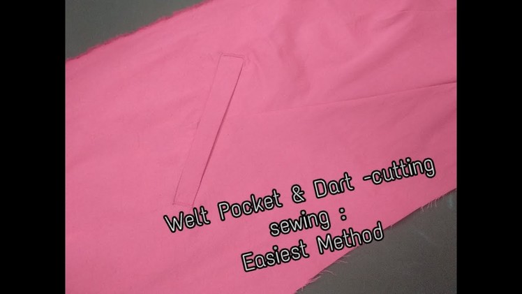 Women Midi Coat Dart  Welt Pocket Cutting Sewing Hindi | Ladies coat front pocket making. jeb