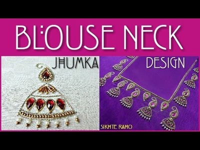 Blouse Neck jhumka design ! Aari Work full tutorial ! for beginners ! Hand embroidery