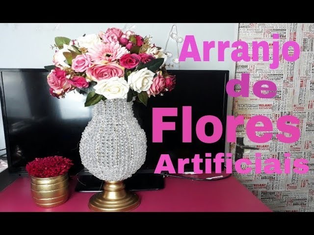 DIY- Arranjo de flores artificiais