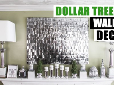 DIY DOLLAR TREE FRINGE WALL DECOR DIY Faux Mirror Like Wall Art Glam Home Decor