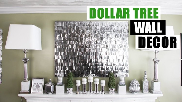 DIY DOLLAR TREE FRINGE WALL DECOR DIY Faux Mirror Like Wall Art Glam Home Decor
