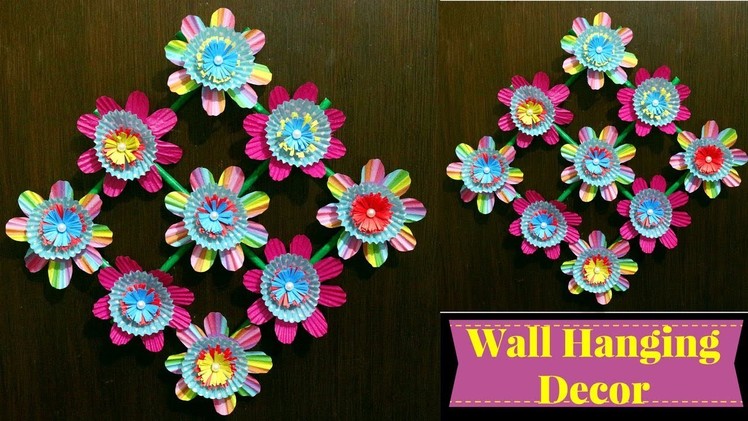 DIY - Paper wall hanging decoration for home decoration idea - Wall decoration with paper flowers