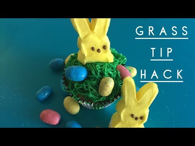 DIY Tip Hack for Bunny Grass Cupcakes