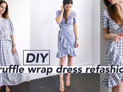 DIY Wrap Dress Refashion  (aka perfect bridesmaid dress)
