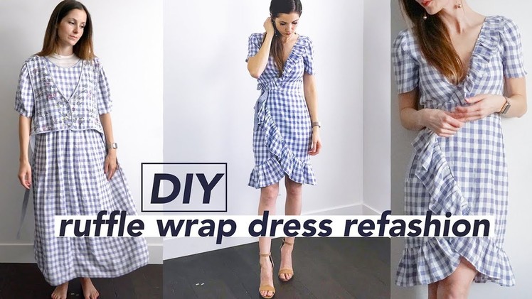 DIY Wrap Dress Refashion  (aka perfect bridesmaid dress)