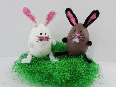 Easter decoration Easter bunnys Easter nest with bunnies DIY Osterdekoration Osterhasen
