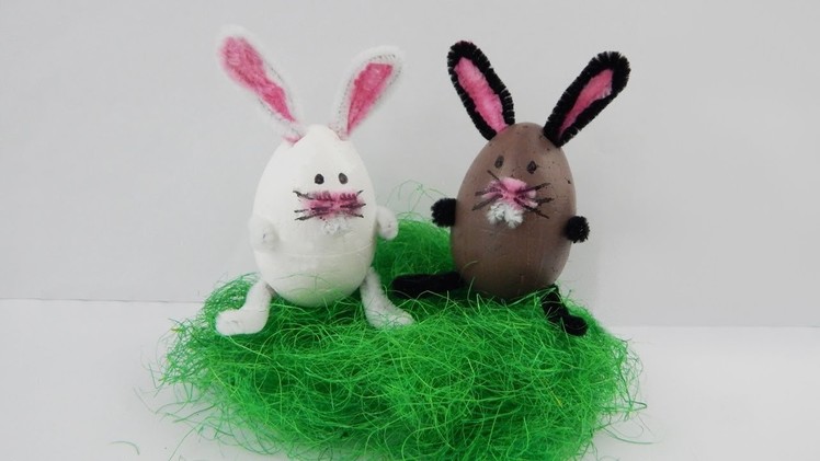 Easter decoration Easter bunnys Easter nest with bunnies DIY Osterdekoration Osterhasen