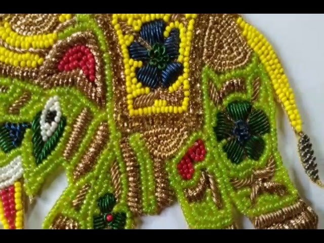 Elephant patchwork using beads
