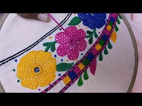 Hand Embroidery : Butterfly design. part-2