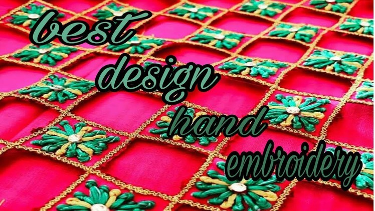 Hand embroidery |cut work & French knot | Aari hend embroidery | diamond work