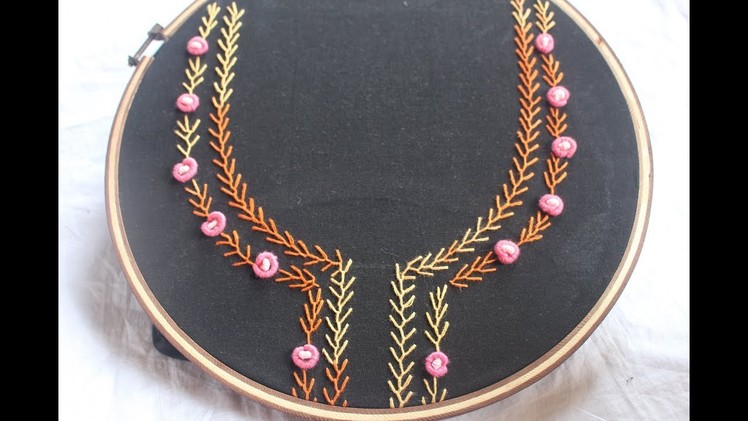 Hand embroidery designs | Neck design for dresses