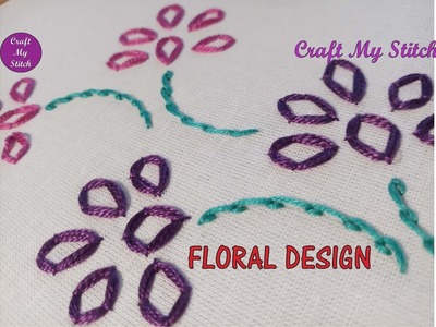 Hand embroidery - Simple and Pretty Floral Design