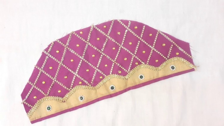 Hand made stone work designer blouse sleeve pattern || wedding saree blouse sleeve model