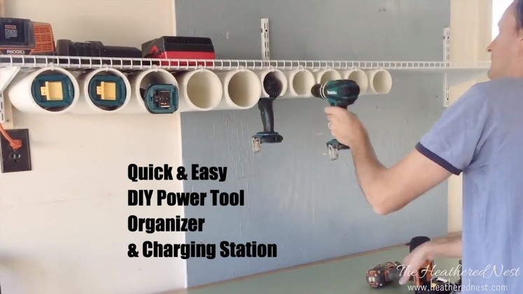 How to Build a Quick & Easy DIY Power Tool Organizer & Charging Station
