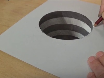 How to Draw 3D Circular Hole Trick Art for KidsDrawing 3D Hole for Kids   H