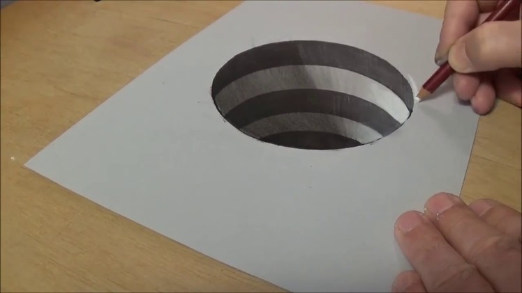 How to Draw 3D Circular Hole Trick Art for KidsDrawing 3D Hole for Kids   H