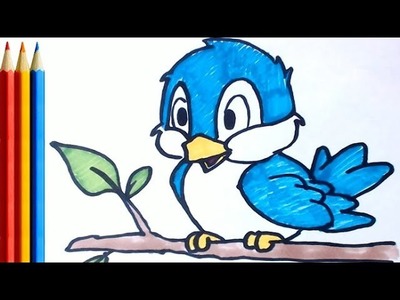 How to Draw a Blue Bird - EASY Step by Step Tutorial