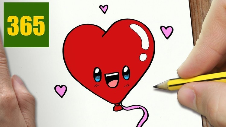 HOW TO DRAW A GLOBE IN LOVE CUTE, Easy step by step drawing lessons for kids