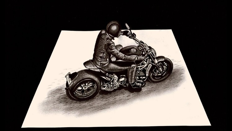 How to Draw a Motorcycle 3D