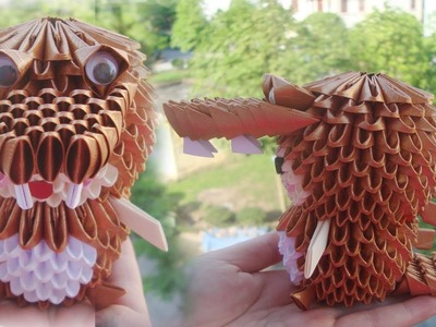 HOW TO MAKE 3D  ORIGAMI CROCODILE KID | cómo hacer cabrito origami cocodrilo 3d