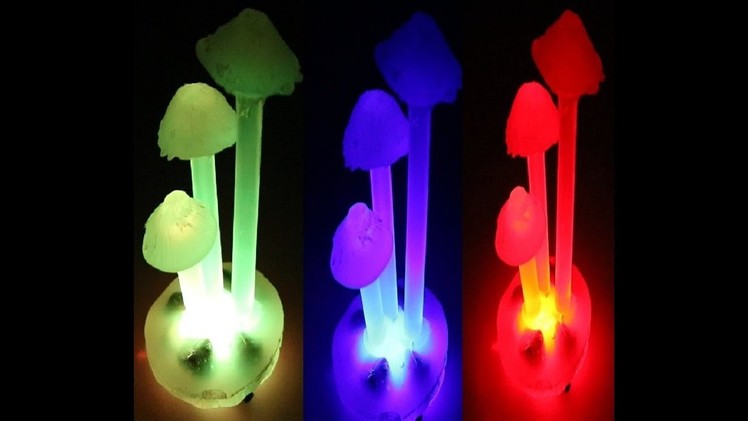 How to make a decorative color changing mushroom light. diy.