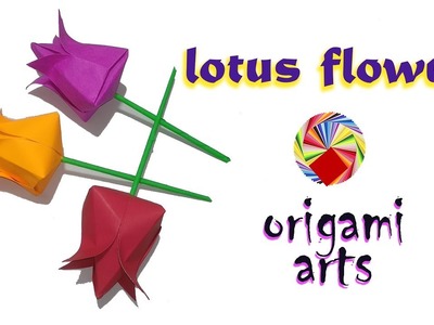 How To Make "LOTUS FLOWER" - Origami Arts