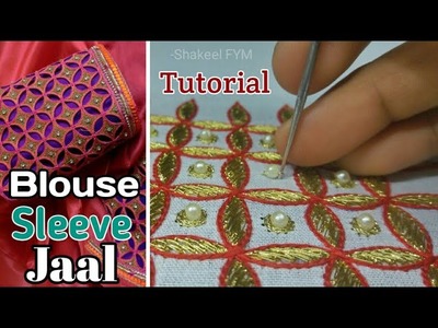 JAAL. NET BLOUSE DESIGN TUTORIAL | Aari work blouse | Hand embroidery