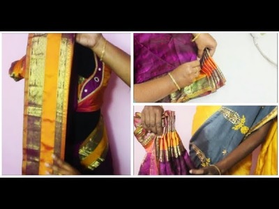 New Method to Pleat and iron a Pattu.Silk Saree (DIY)