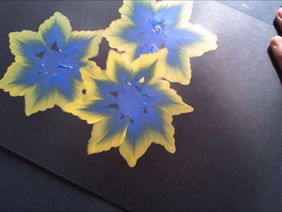 One stroke Painting-Simple Flower With 3d Look