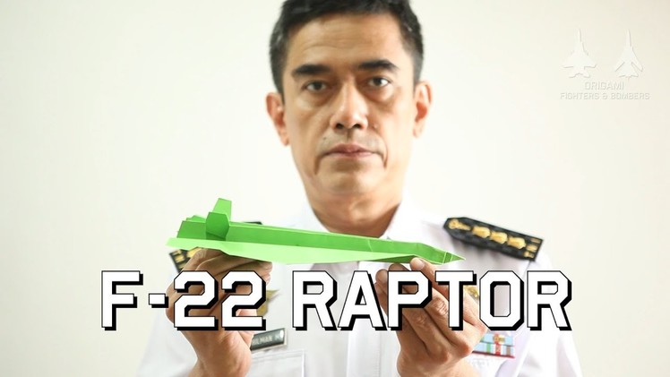 Origami F-22 Raptor Jet Fighter Tutorial - Origami Fighters & Bombers