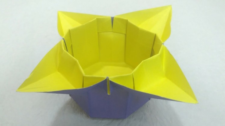 Origami Flower Box Tutorial 摺紙花盒子教學