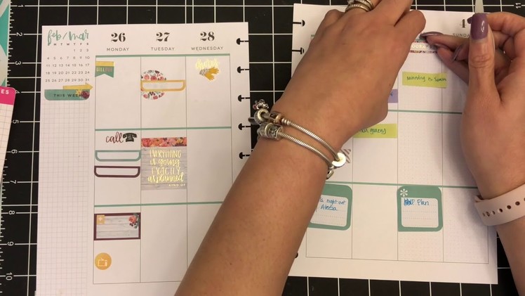Plan with Me Happy Planner 2.26-3.4- Using *NEW*. Agenda 52 Stickers