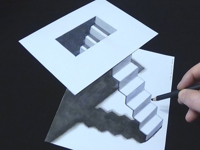 STAIRS MINIMAL ART 3D - How to Make a Simple 3D Stairs Illusion