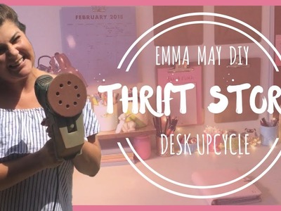Thrift Store Upcycle - Desk Update - by Emma May DIY