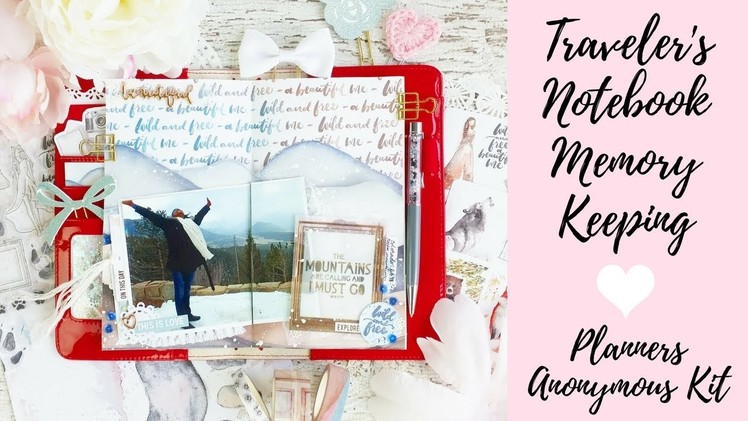 Traveler's Notebook Memory Keeping Layout | Scrapbooking with Planners Anonymous