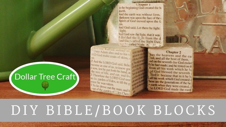 TUTORIAL: DIY Bible or Book Blocks | Dollar Tree DIY Craft | Easter DIY Decor | Farmhouse decor