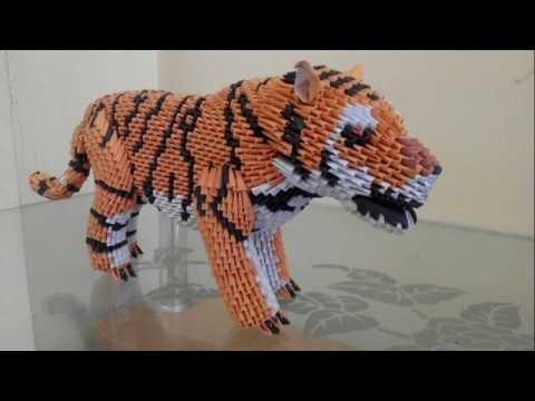 Tutorial origami 3D Tiger (harimau indonesia) part 4