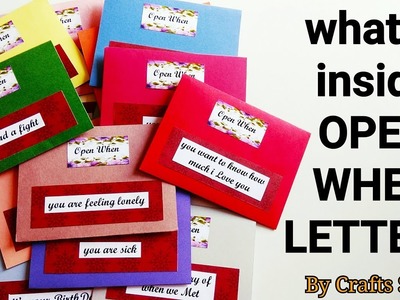 What is inside Open When Letters l How to fill Open when Cards l Crafts Space