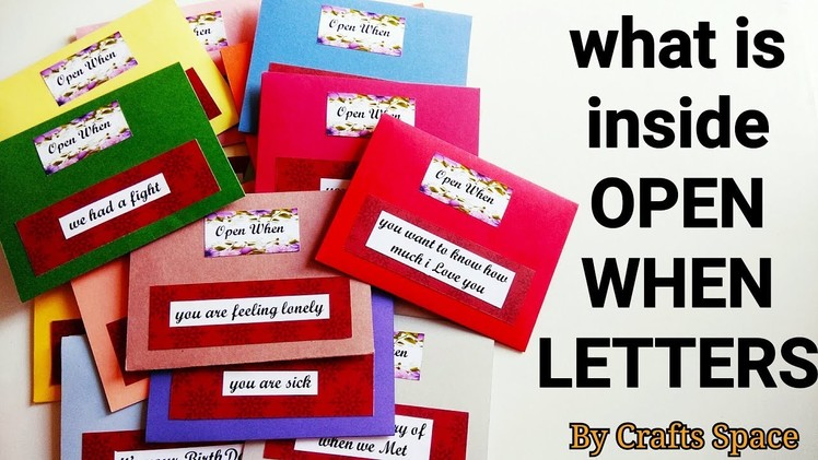 What is inside Open When Letters l How to fill Open when Cards l Crafts Space
