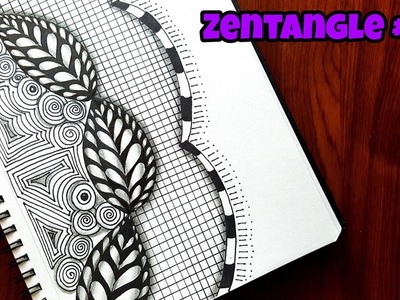 Zentangle Art #24 | 3d effect Leaf | Shading