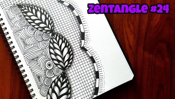 Zentangle Art #24 | 3d effect Leaf | Shading