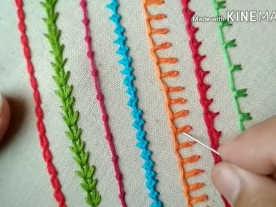 180-Seven embroidery stitches in one frame (Hindi.Urdu)