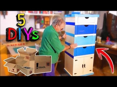 5  COOL CARDBOARD CRAFTS AND IDEAS
